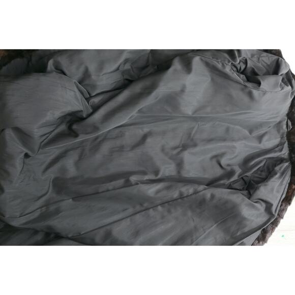 Vintage Genuine Brown Mink Fur Coat Luxury Soft Midi Classic Timeless Size S - Picture 15 of 16